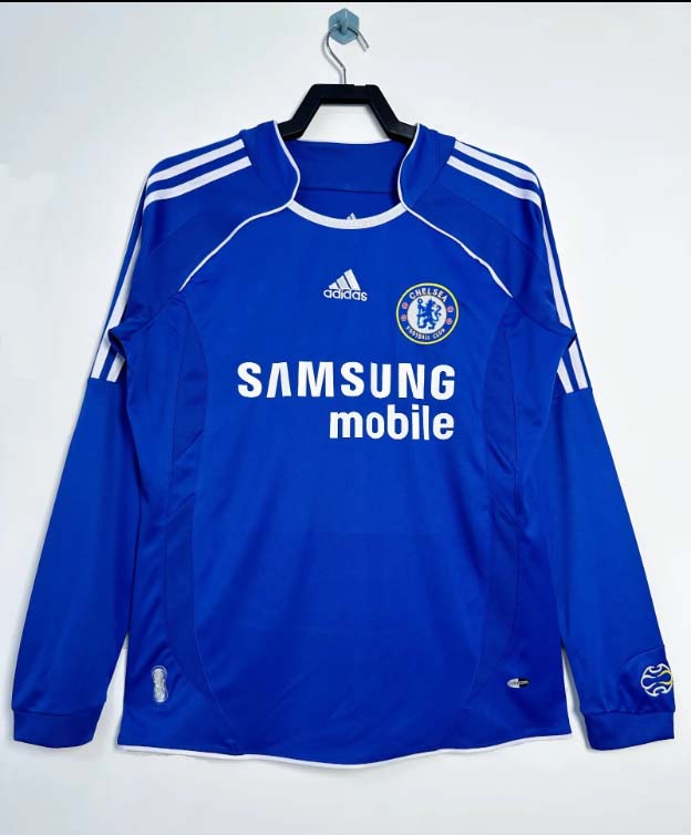 04448ee07d41125282f819b4260a24f6b6131761 2006/2007 Long Sleeve Retro Chelsea Home Football Shirt 1:1 Thai Quality - Image 1