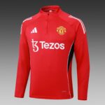 2025/2026 Manchester United Half-Pull Training Suit Red Football Shirt 1:1 Thai Quality Set - Image 3