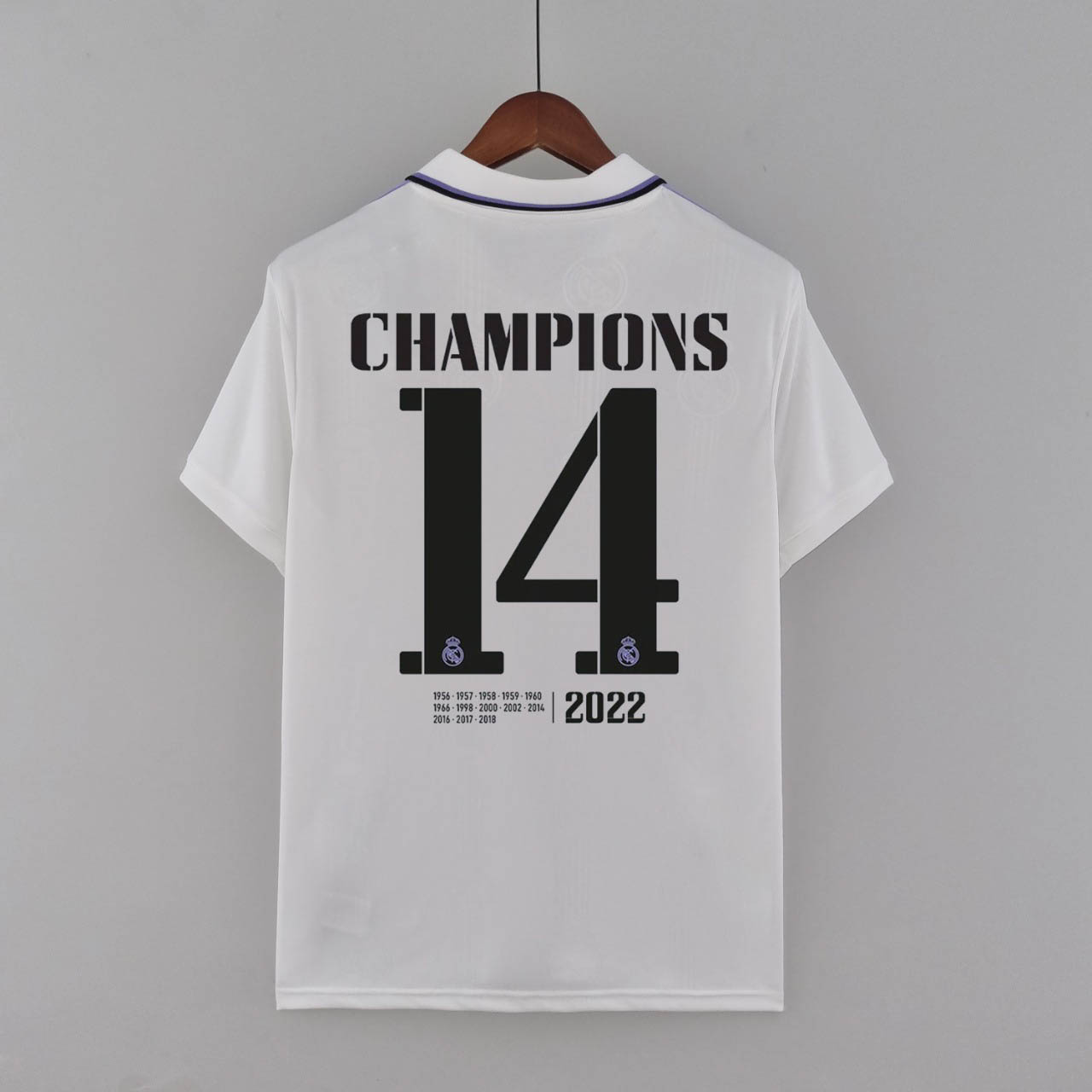 0ab4e72e7571ad634b32f203fe7d1653ceb629e4 2022/2023 Real Madrid Home 14 Champions Edition Football Shirt - Image 1