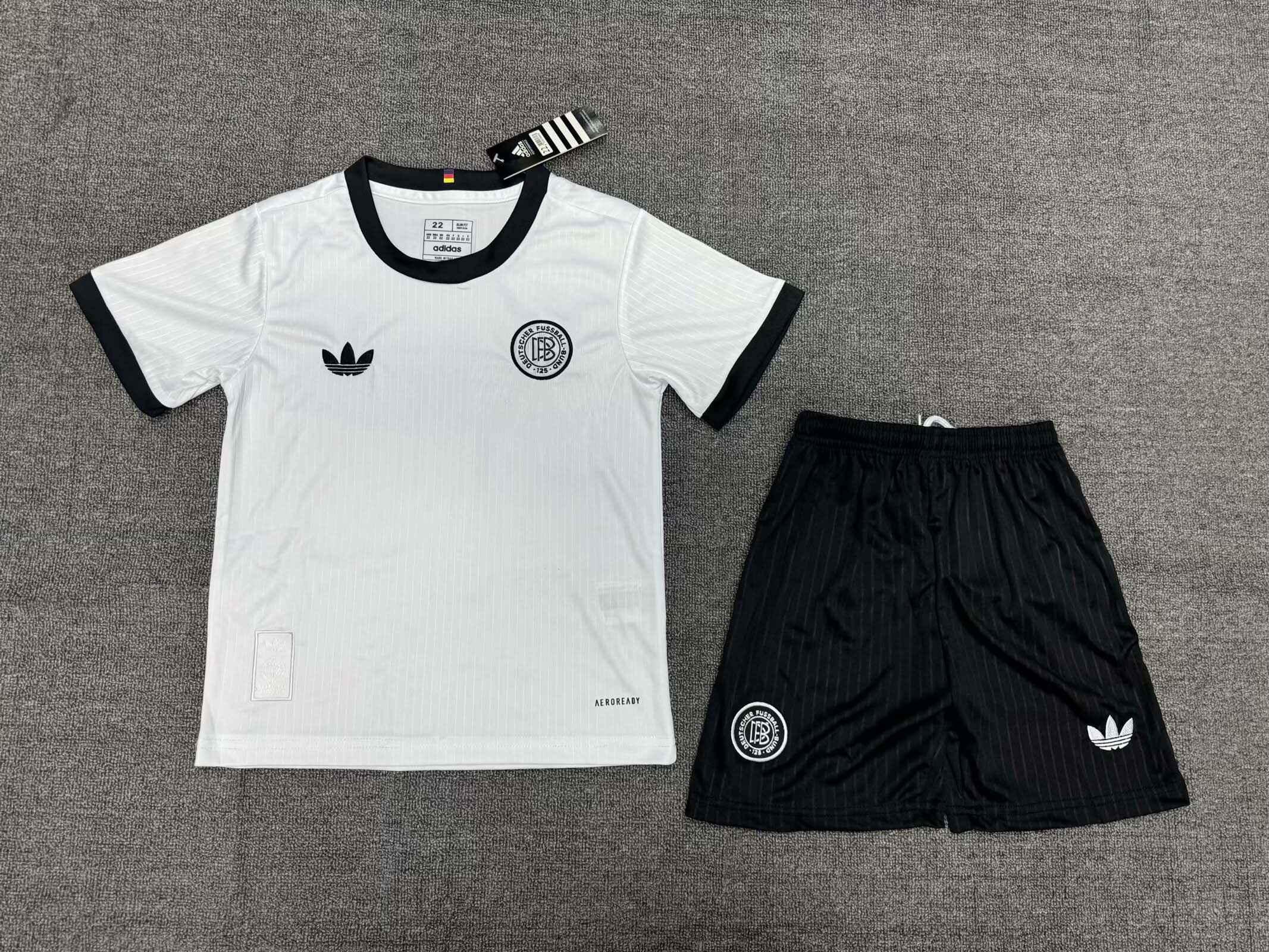 0faab3aa7da44c12019e863f4994428f68178d4c 2025 Germany 125th Anniversary Edition White Football Shirt 1:1 Thai Quality Kids Size - Image 1