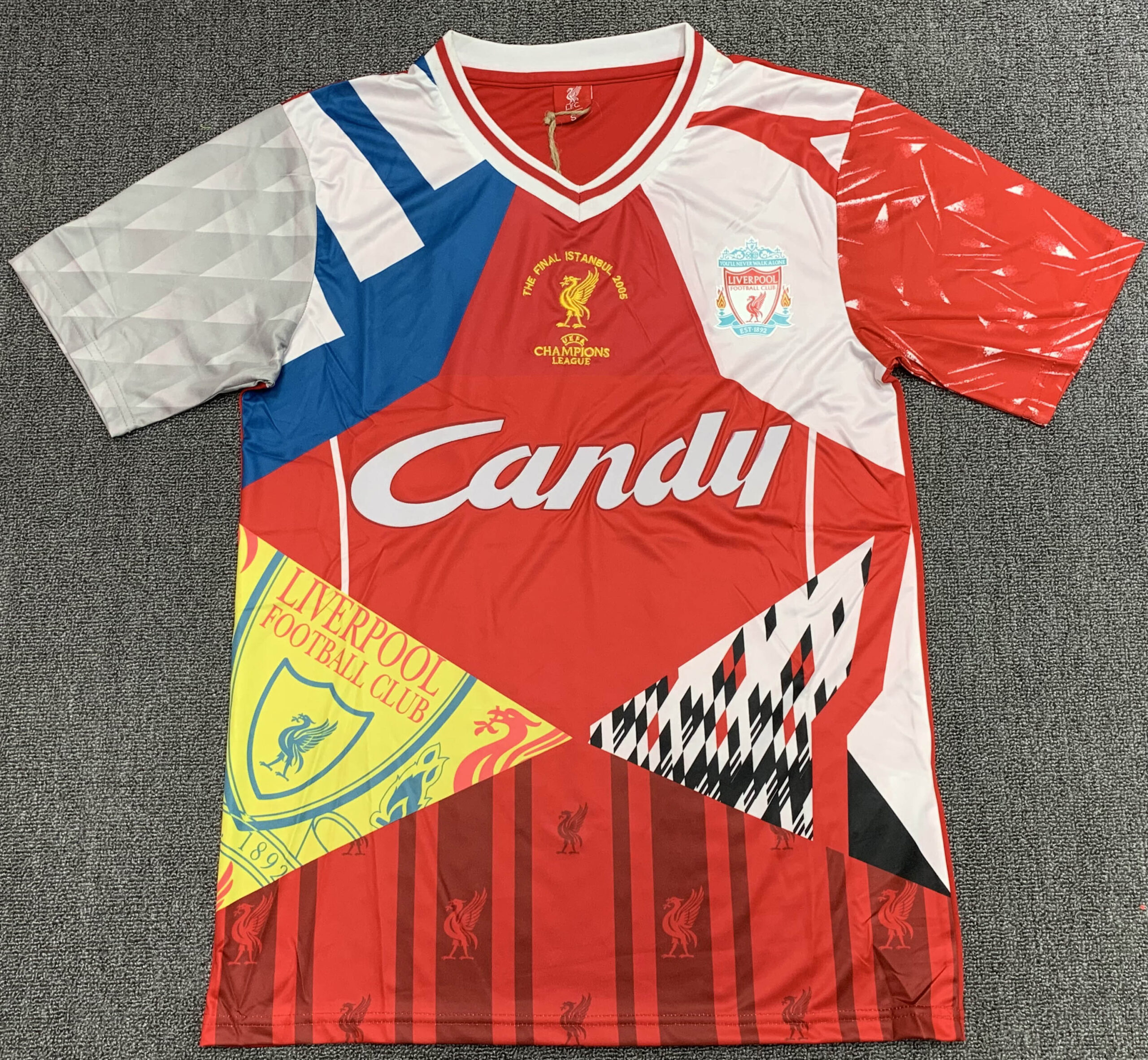 11dc4e6ff19bfdfacfeb451cc3d128b6c4b00704 Retro Liverpool Hybrid Commemorative Edition Football Shirt 1:1 Thai Quality - Image 1