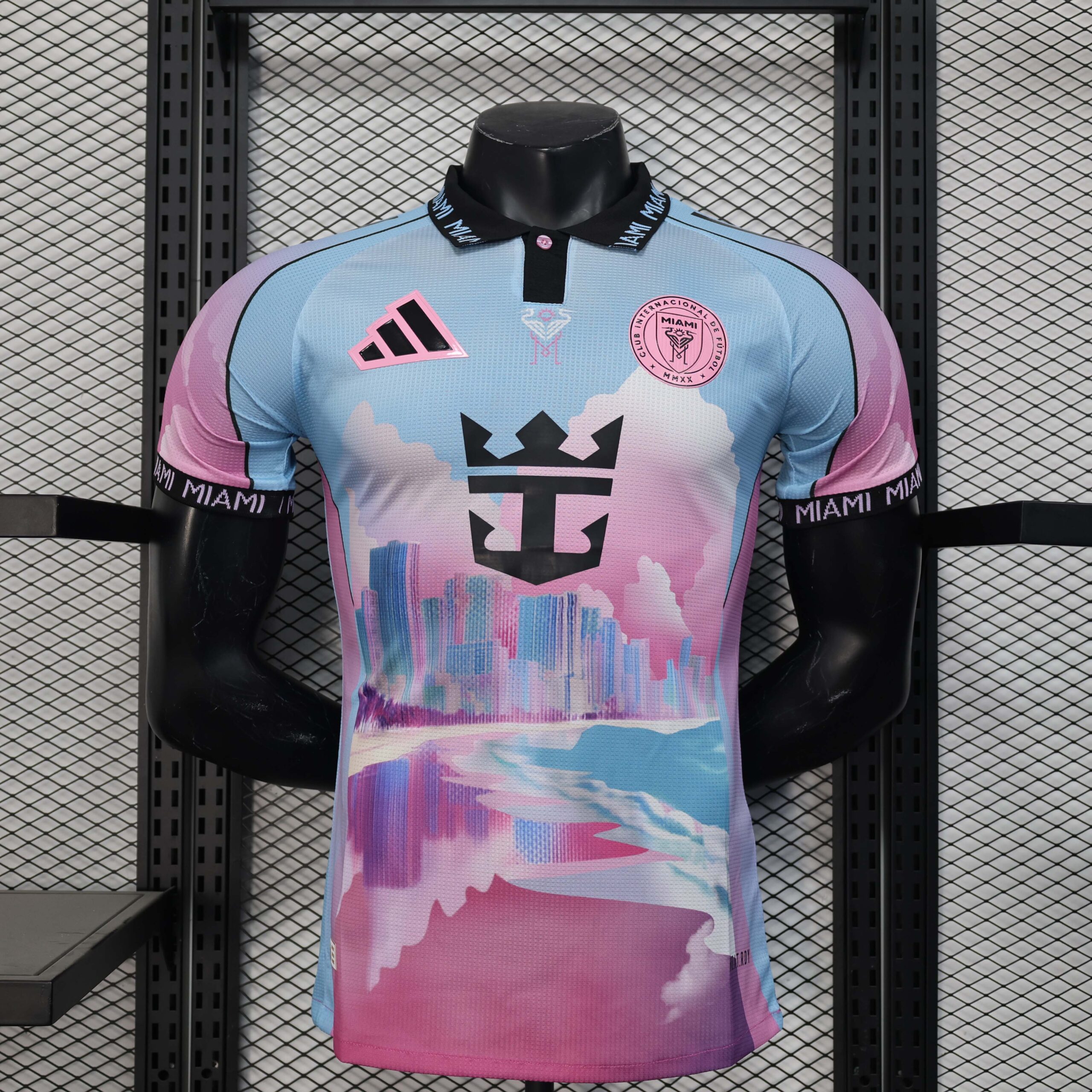2179e02588efeefbc67d0ccd0e63355c5bcbc228 2025/2026 Player Version Inter Miami Special Edition Pink and Blue Soccer Jersey 1:1 Thai Quality - Image 1