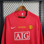 2007-2008 Retro Long Sleeve Manchester United Home Football Shirt 1:1 Thai Quality - Image 3