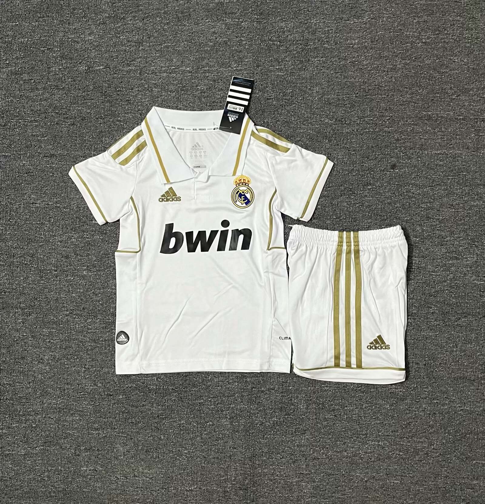 240580b8cee16d4bef2fc171d49c909550ba3e63 2011/2012 Retro Real Madrid Home Football Shirt 1:1 Thai Quality Kids Size - Image 1