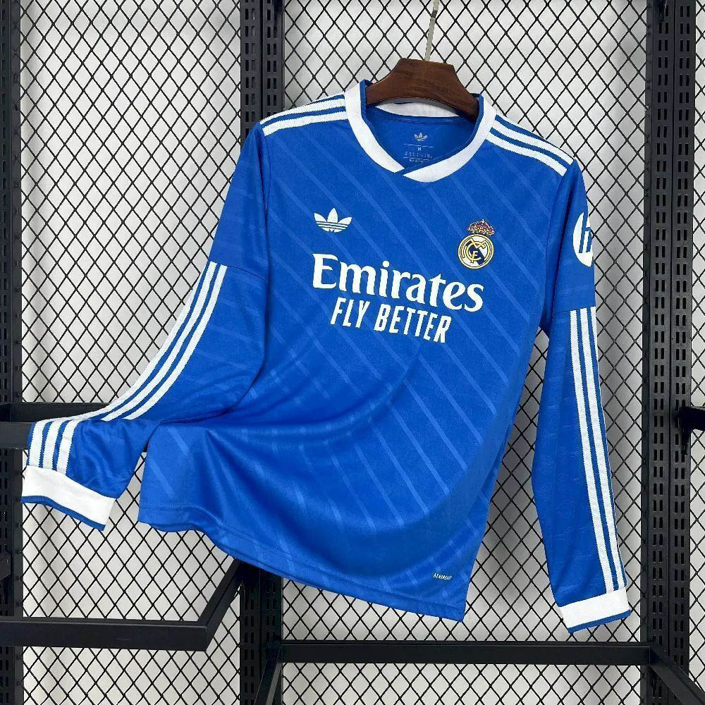 247deac7cf6c7621aab06dc1edd97964b5a96ebf 2025/2026 Long Sleeve Real Madrid Third Away Football Shirt1:1 Thai Quality - Image 1
