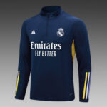 2023/2024 Real Madrid Half-Pull Training Suit Blue Set - Image 3