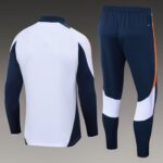 2024/2025 Real Madrid Half-Pull Training Suit White Football Shirt 1:1 Thai Quality Set - Image 2