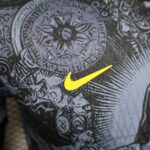 2024 Player Version Brazil Special Edition Jesus Black Gray Soccer Jersey - Image 4