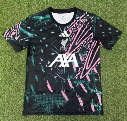 2025/2026 Liverpool Pre Match Training Wear Black Football Shirt 1:1 Thai Quality