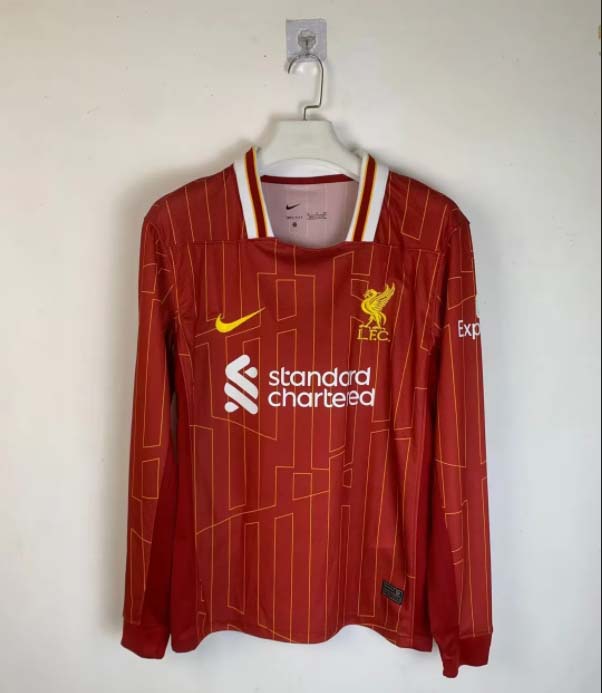 2d7b3ac25a9ae1d9f307c076024aae5faca54948 2024/2025 Long Sleeve Liverpool Home Football Shirt 1:1 Thai Quality - Image 1