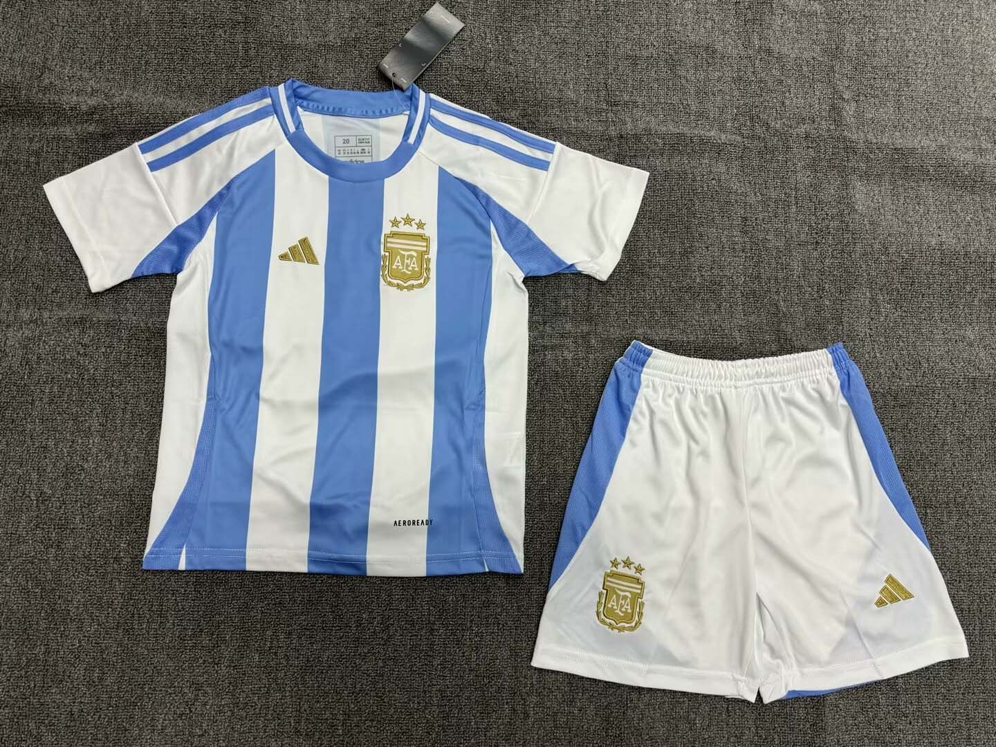 2d84f2ac79ad4279de8ad97aea3813be89e7c75d 2024 Argentina National Team Home Football Shirt 1:1 Thai Quality Kids Size - Image 1