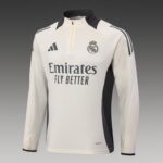 2024/2025 Real Madrid Half-Pull Training Suit Apricot Football Shirt 1:1 Thai Quality Set - Image 3