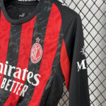 2025/2026 Long Sleeve AC Milan Home Soccer Jersey 1:1 Thai Quality - Image 5