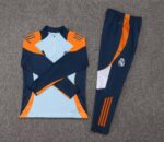 2024/2025 Real Madrid Half-Pull Training Suit Baby blue Football Shirt 1:1 Thai Quality Set - Image 3