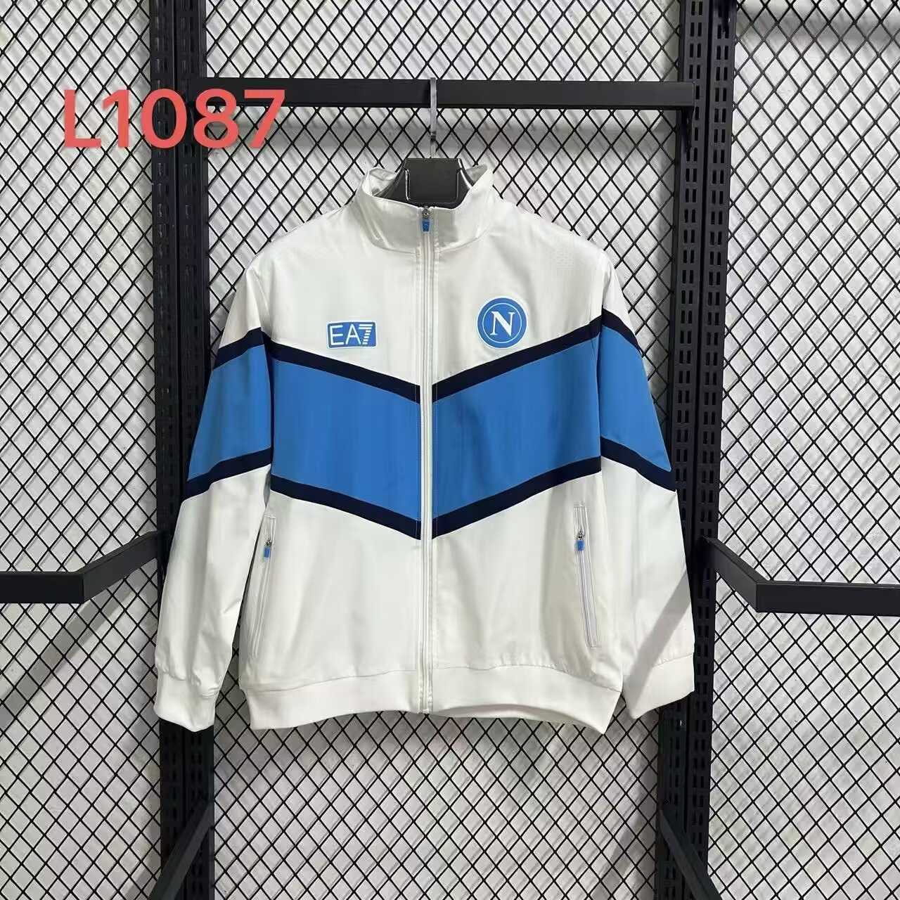 4042a5d5a80421f85eb5421e76bd645d18d747a1 2025/2026 Napoli Windbreaker White Football Shirt 1:1 Thai Quality - Image 1