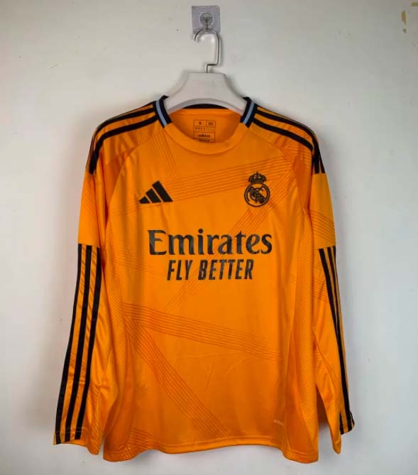 4222b07db23f5f987ceb1817bb4100ce73247dad 2024/2025 Long Sleeve Real Madrid Away Football Shirt1:1 Thai Quality - Image 1