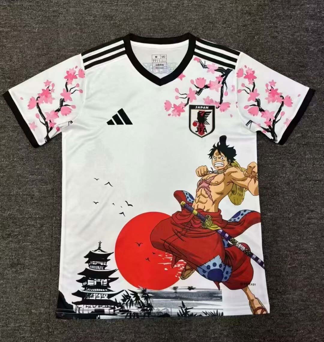 4aa33b241af827621a561e8a9b1cb8c4ab0231b8 2025 Japan Special Edition One Piece Swordsmen Luffy Football Shirt 1:1 Thai Quality - Image 1