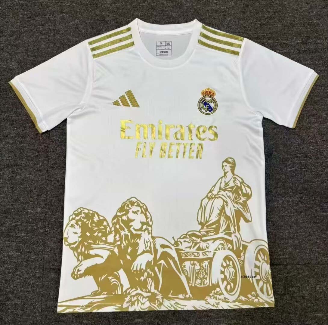 4ef15dc59efb0facd967754cee0a0d2eebc6d3e0 2025/2026 Real Madrid Special Edition Golden Football Shirt1:1 Thai Quality - Image 1