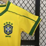 1998 Retro Brazil Home Football Shirt 1:1 Thai Quality Kids Size - Image 7