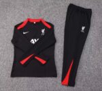 2024/2025 Liverpool Half-Pull Training Suit Black Jersey 1:1 Thai Quality Set - Image 3