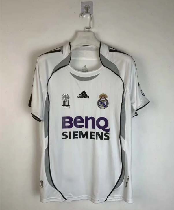 53f049eb6a1e849906d9daa9610bc5ce6215f851 2006/2007 Retro Real Madrid Home Football Shirt 1:1 Thai Quality - Image 1