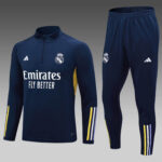 2023/2024 Real Madrid Half-Pull Training Suit Blue Set