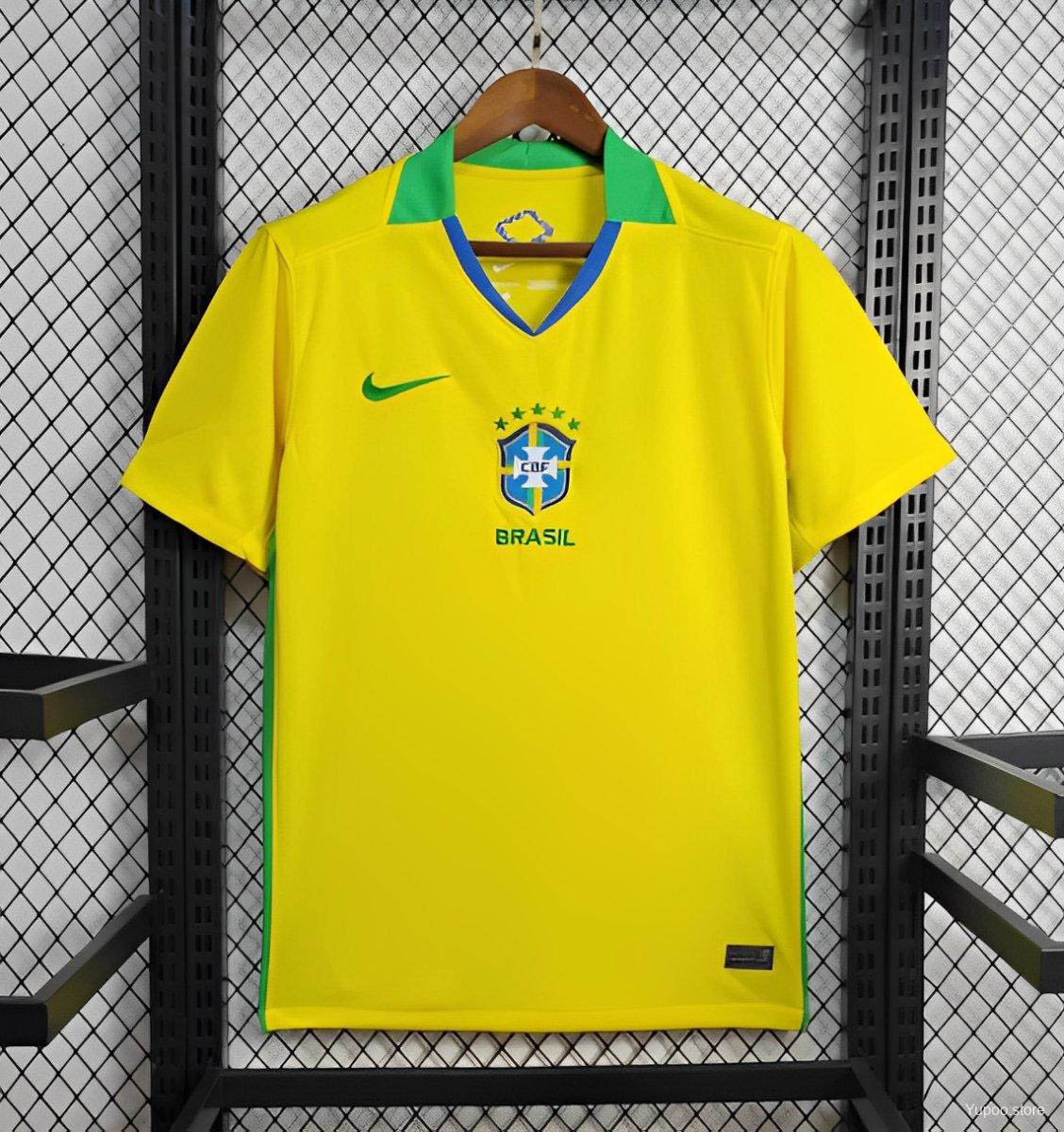 5b9fba4a0ac71e1767fd6b81fbe97ab67ab3caa2 2025 Brazil Women's Team Home Football Shirt 1:1 Thai Quality Men With - Image 1