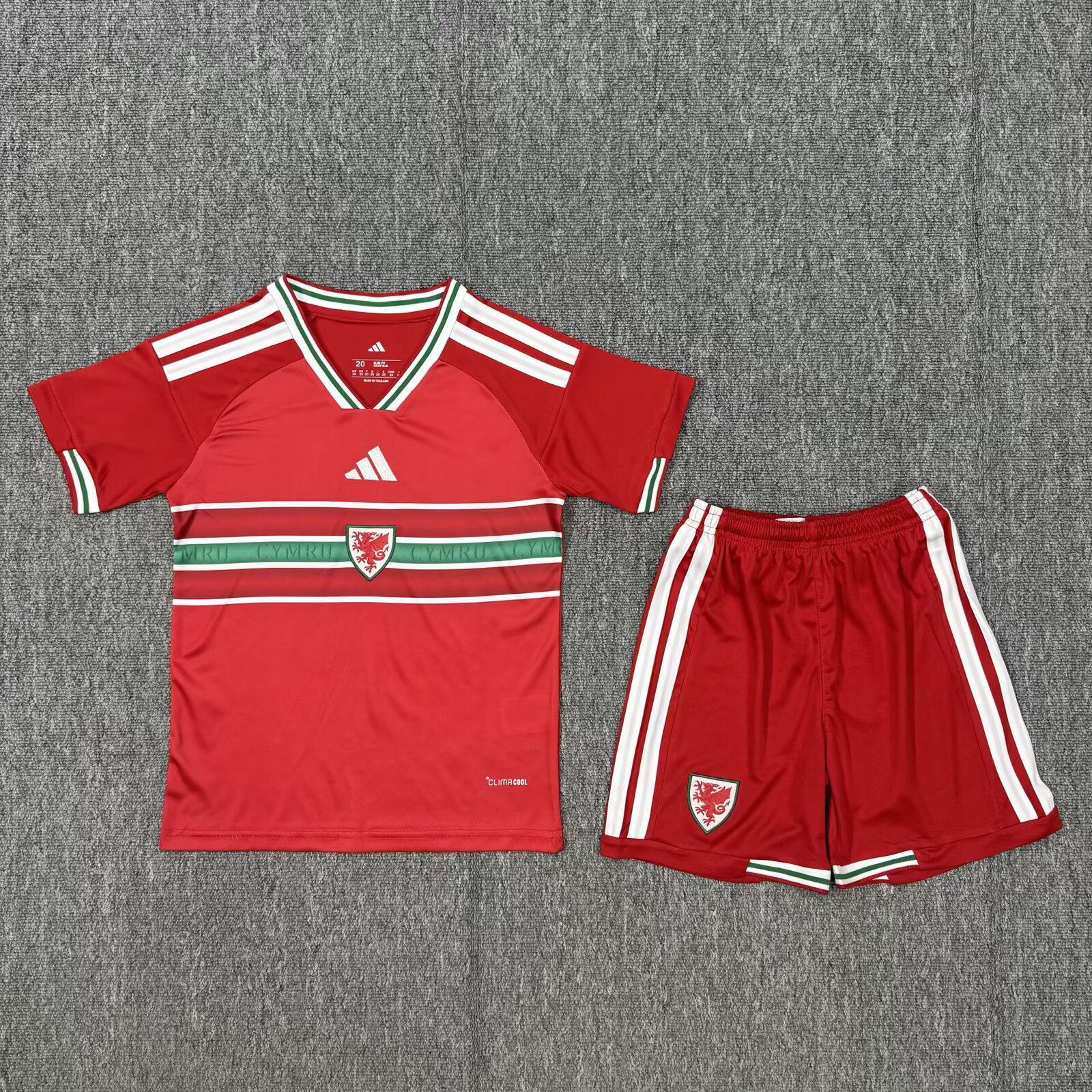 5f80c5d2147e460a65422b3d4fb3bc421c5a2c28 2026 Wales Home Football Shirt 1:1 Thai Quality Kids Size - Image 1
