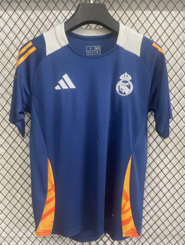 614ff555b01a1c2724bf76e196472a74ccb7e169 2025/2026 Real Madrid Training Wear Dark Blue Football Shirt 1:1 Thai Quality - Image 1