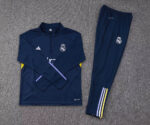 2023/2024 Real Madrid Half-Pull Training Suit Blue Set - Image 7