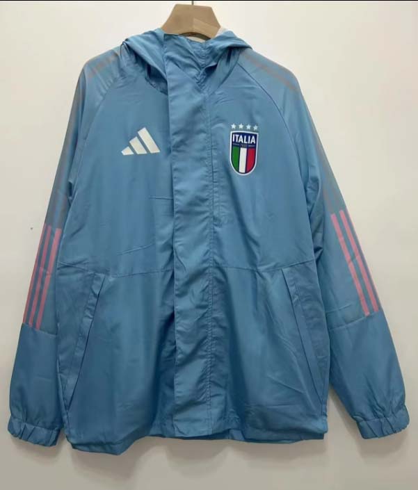 6ccbe611b16e86ec79feb024eedc753ba99e06ae 2025 Italy Windbreaker Blue Football Shirt 1:1 Thai Quality - Image 1