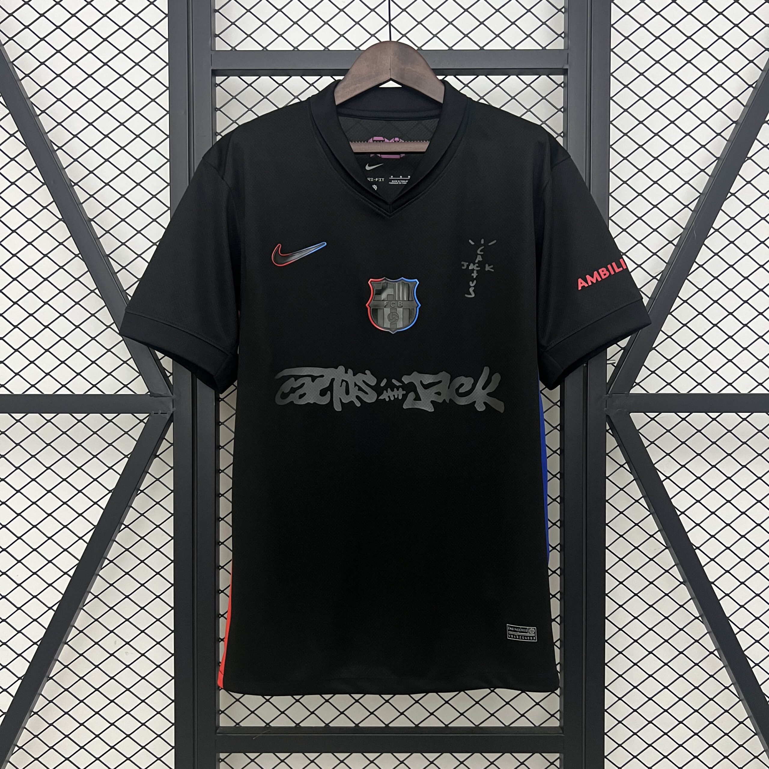 71acb2a4385f6131f17102078d901b9be00cf3f8 2024/2025 Barcelona Travis Scott Joint Edition Black Football Shirt 1:1 Thai Quality - Image 1