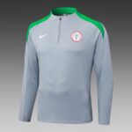 2025 Nigeria Half-Pull Training Suit Grey Football Shirt 1:1 Thai Quality Set - Image 3