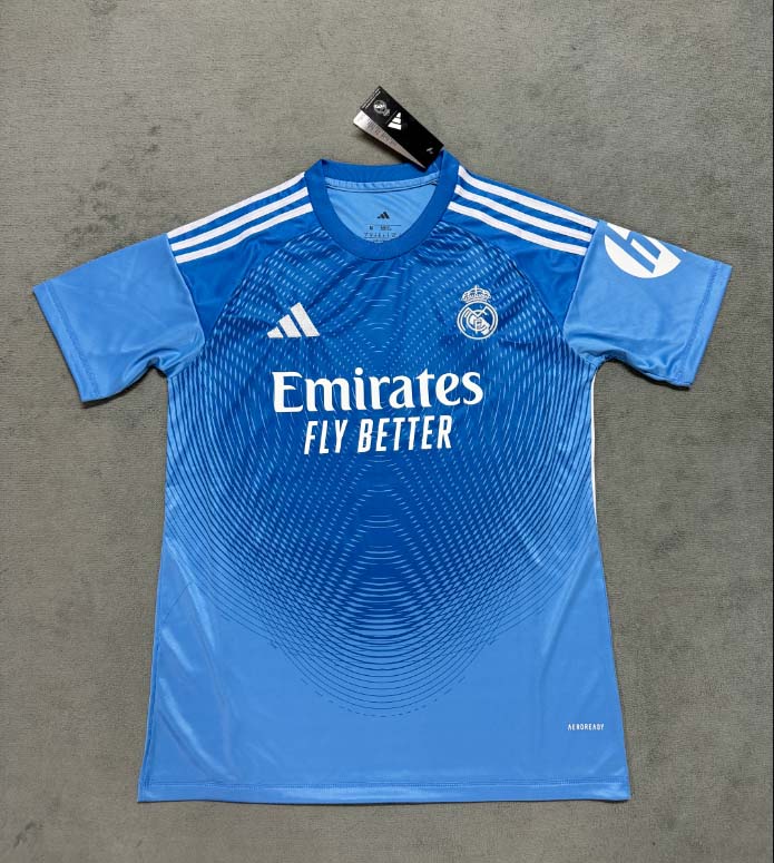 7c9d95d8cb5ae1b33e779031ee342ce593545764 2025/2026 Real Madrid Training Wear Blue Football Shirt 1:1 Thai Quality - Image 1