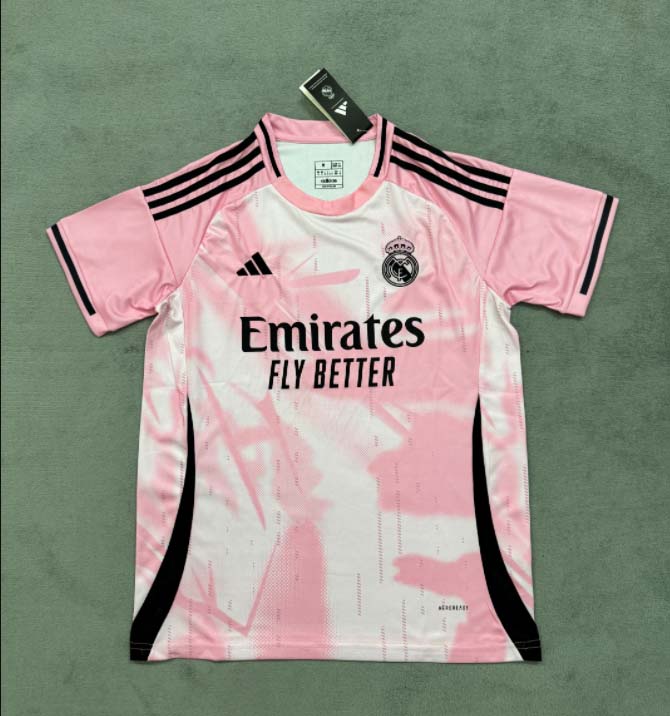 7ea19ad7e8361ac9d3fc7fbbdf65d584e1281db0 2024/2025 Real Madrid Special Edition Pink Football Shirt1:1 Thai Quality - Image 1