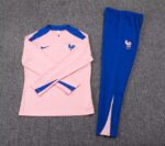 2025 Player Version France Half-Pull Training Suit Pink Football Shirt Set - Image 7