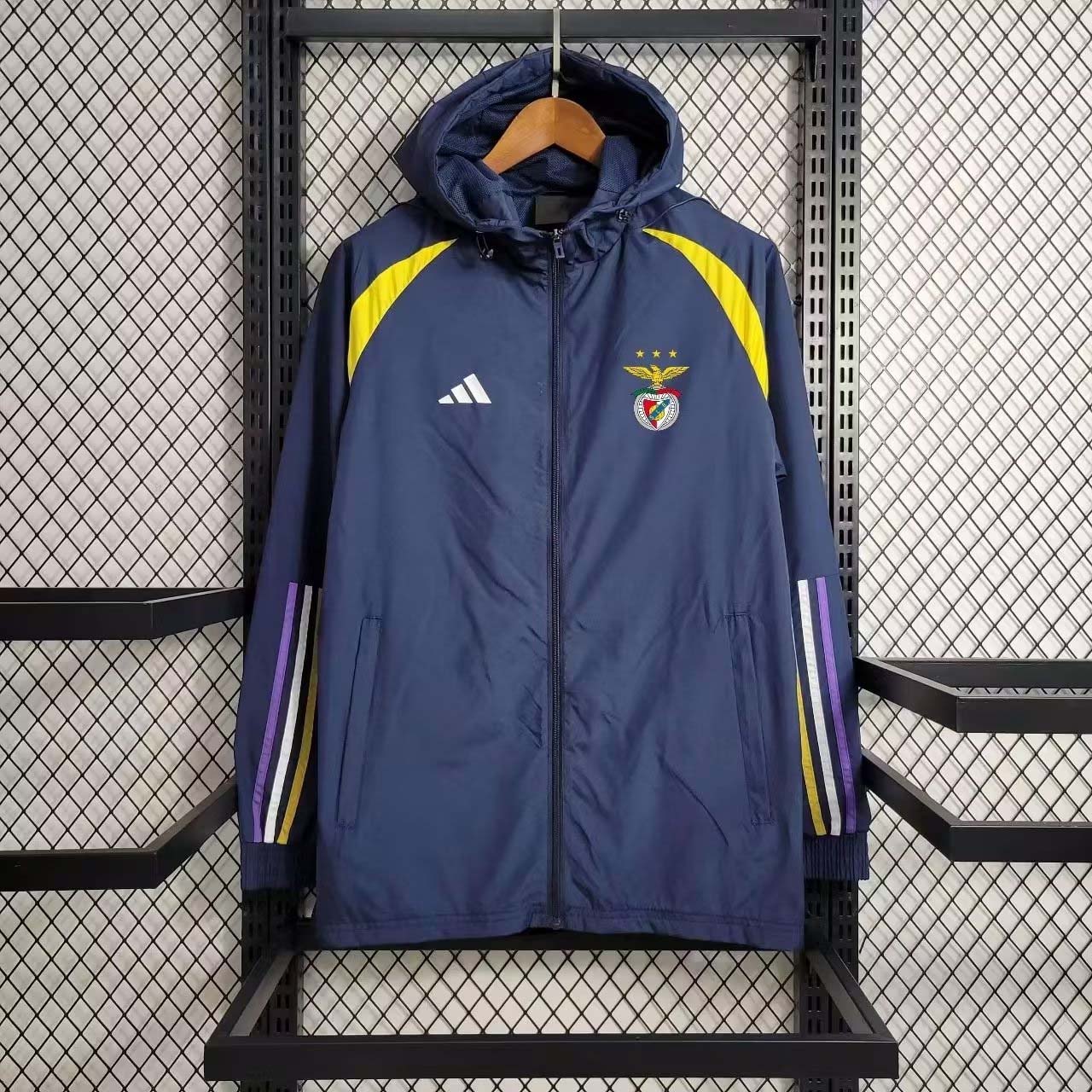 875755aa5d4227dcc87f0fb6341b54d0c7447722 2023 Benfica Windbreaker Navy blue Soccer Jersey 1:1 Thai Quality - Image 1