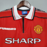 1998/1999 Retro Manchester United Home Football Shirt 1:1 Thai Quality - Image 3