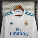 2017/2018 Retro Long Sleeve Real Madrid Home - Image 3