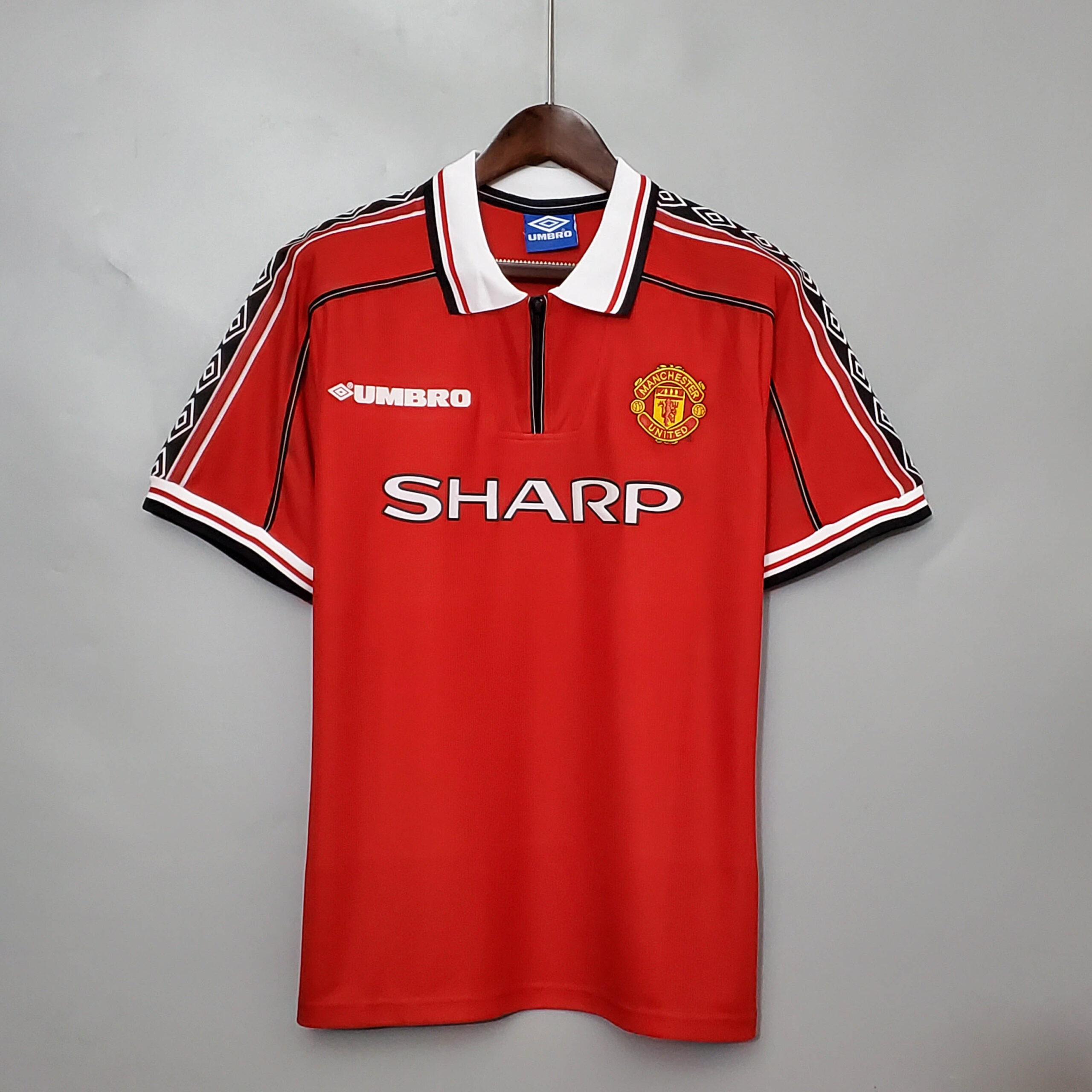 8a0e0d1b68617d3da4499574b7298ace37add825 1998/1999 Retro Manchester United Home Football Shirt 1:1 Thai Quality - Image 1