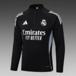 2025/2026 Real Madrid Half-Pull Training Suit Black Football Shirt 1:1 Thai Quality Set - Image 3