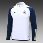 2023/2024 Real Madrid Half-Pull Training Suit white Football Shirt 1:1 Thai Quality Set - Image 4