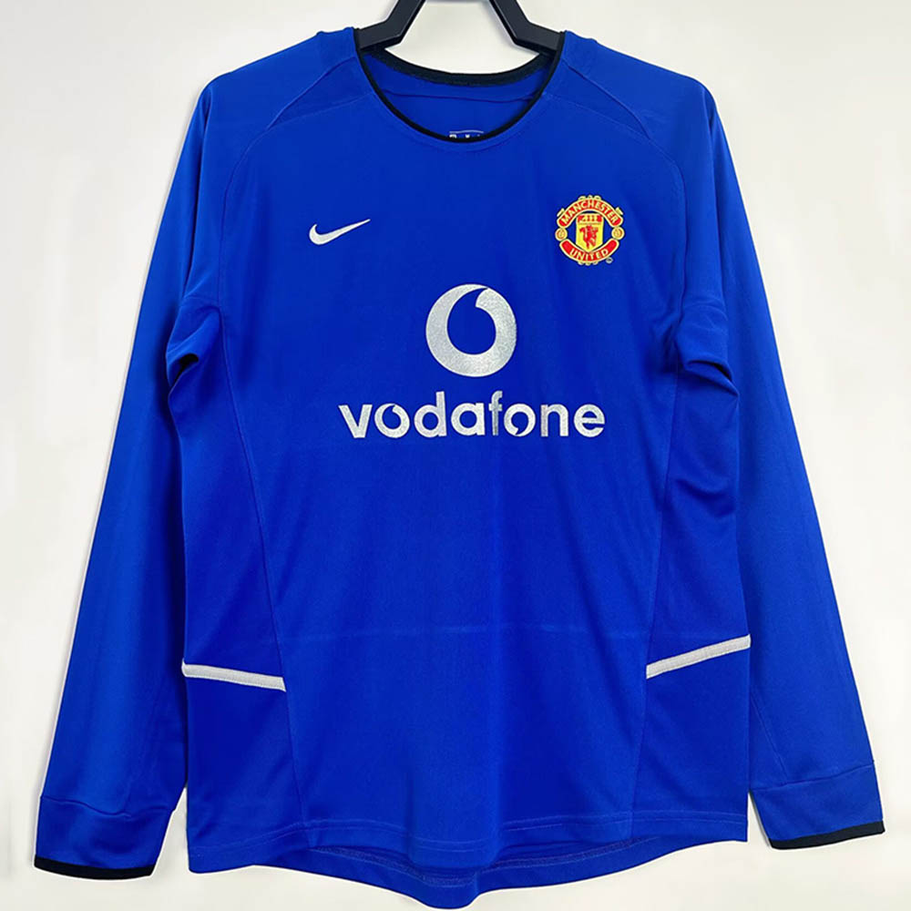 925a90fe3d93d16d8ee506e2a8113a924f4d3164 2002/2003 Retro Long Sleeve Manchester United Third Away Football Shirt 1:1 Thai Quality - Image 1