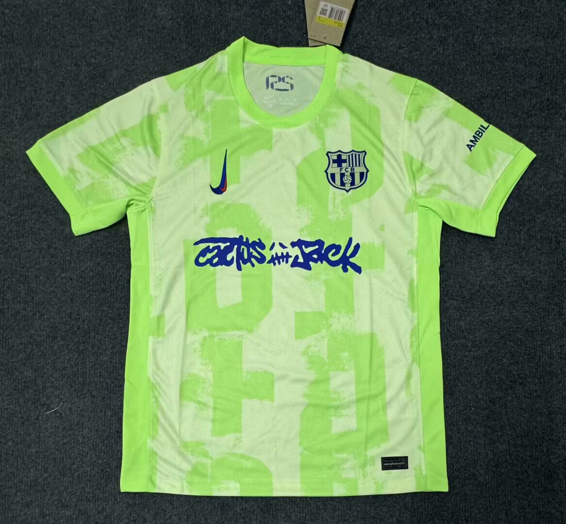 9556a3b3bb267f3c0902ef7477091ad2391c4c21 2024/2025 Barcelona Third Away Travis Scott Joint Edition Football Shirt 1:1 Thai Quality - Image 1
