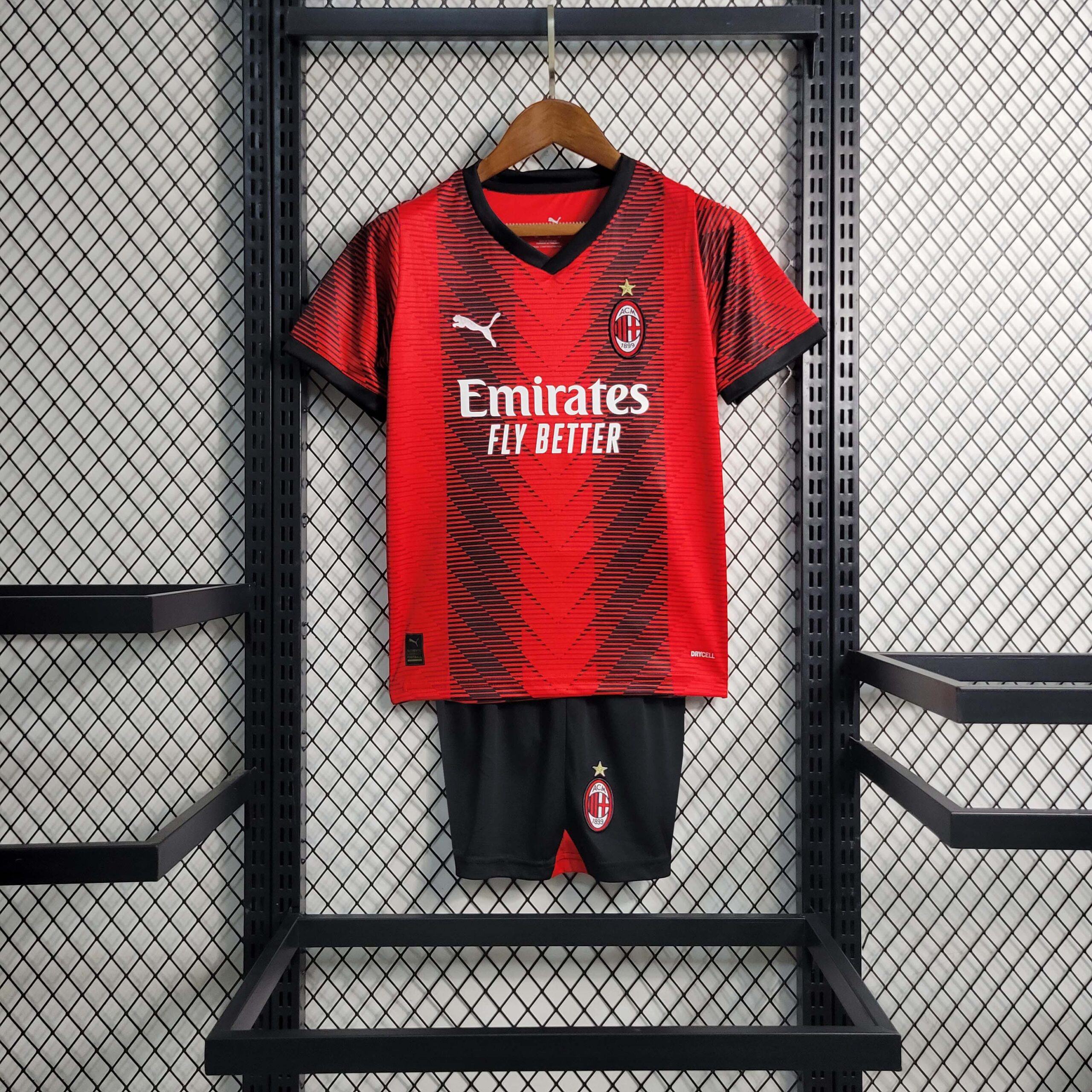 9bd24e693e6fc37bf08f4157b09357a2706afaac Kids Size 2023/2024 AC Milan Soccer Jersey Home 1:1 Thai Quality - Image 1