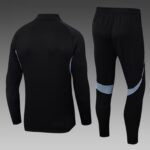 2025/2026 Real Madrid Long Zipped Jacket Black Football Shirt Set - Image 2