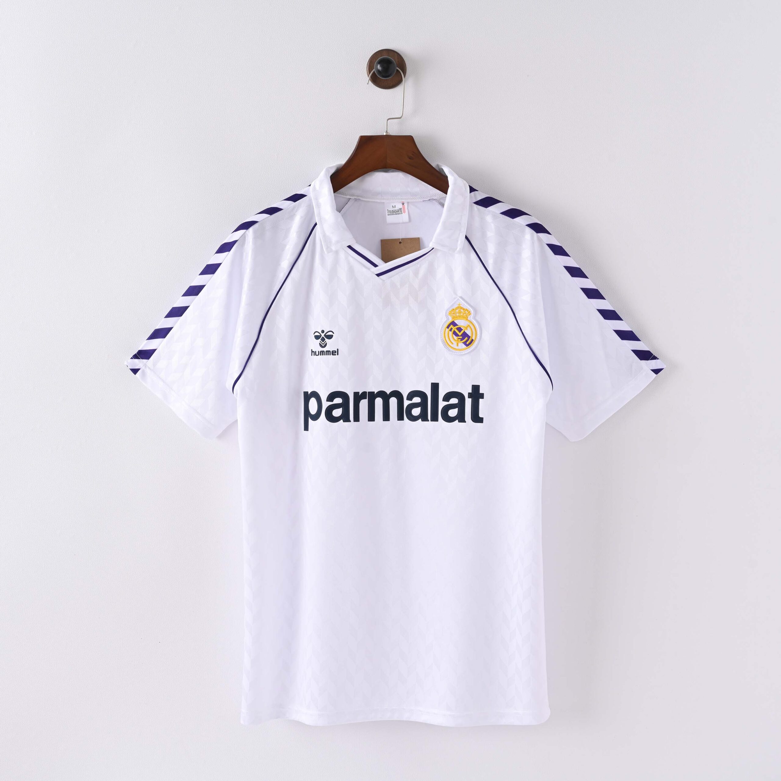 a0c6b3851feff938775d1ce7ce299bef7cbe7da2 1986/1987 Retro Real Madrid Home Football Shirt 1:1 Thai Quality - Image 1