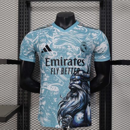 2025/2026 Player Version Real Madrid Special Edition Blue Football Shirt 1:1 Thai Quality