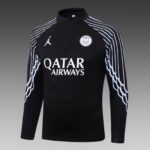 2025/2026 Psg Paris Saint-Germain Half-Pull Training Suit Black Football Shirt 1:1 Thai Quality Set - Image 3
