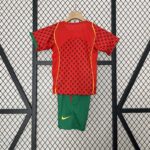 2004 Retro Portugal Home Football Shirt 1:1 Thai Quality Kids Size - Image 2
